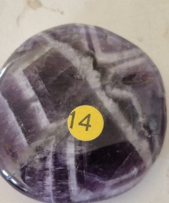 Améthyste chevron galet rond