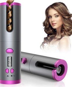 Baguette à Friser En Céramique Rechargeable Portable Chauffage Rapide Pour Coiffure