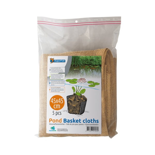 SuperFish Toile de jute 45 x 45 cm – 5 pièces