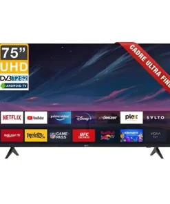 Téléviseur Roch 75 Smart Android UHD RH-LE65DSA-C