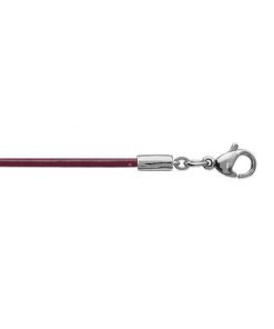 Cordon Cuir – 45cm – Bordeaux