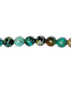 Fil Turquoise d’Afrique – Pierre boules 12mm