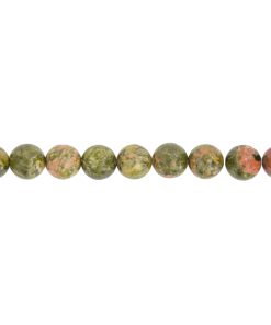 Fil Unakite – Pierres boules 10mm