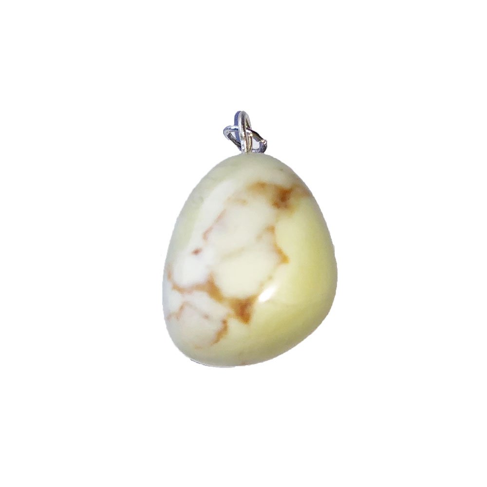 Pendentif Chrysoprase citron – Pierre roulée – Image 2