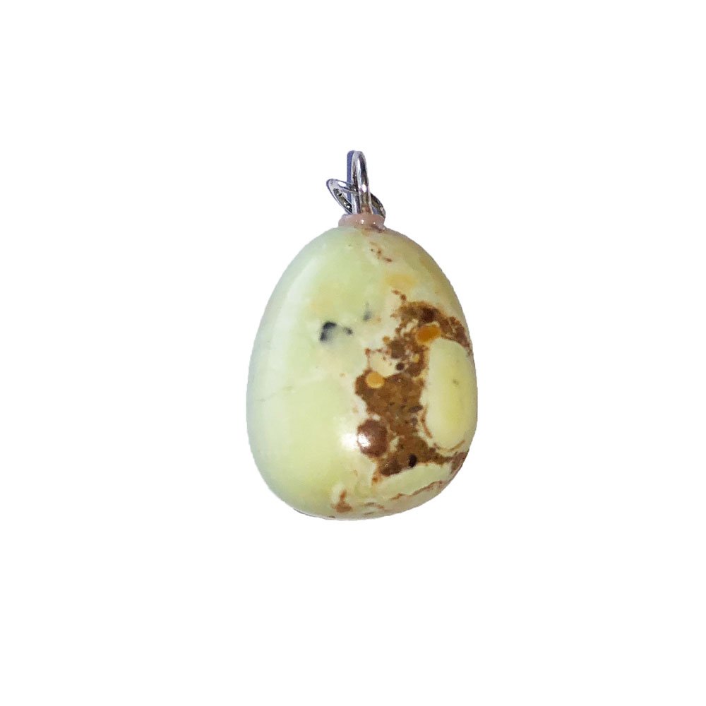 Pendentif Chrysoprase citron – Pierre roulée – Image 3