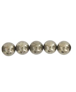 Sachet de 5 perles Pyrite de fer – 12mm