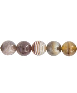 Sachet de 5 perles Agate botswana – 8mm