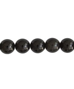 Sachet de 5 perles Obsidienne noire – 8mm